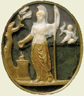Minerva or Athena, to an altar before the rituale 